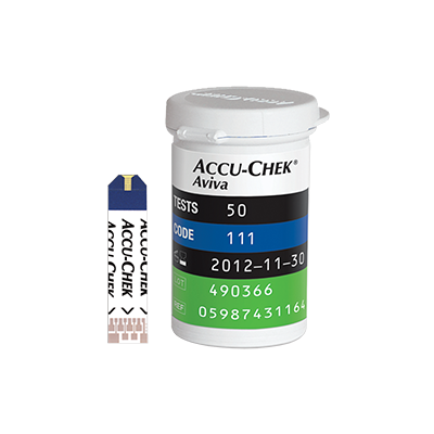 Accu-Chek Aviva Plus Blood Glucose Test Strips (Pack of 50)