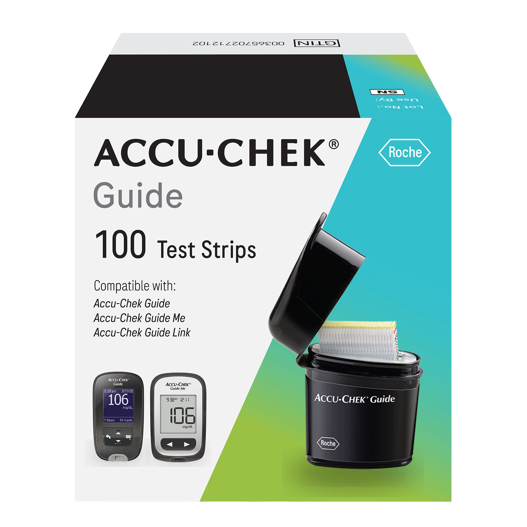 Accu-Chek Guide Blood Glucose Test Strips (Pack of 100)